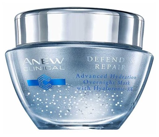 AVON Маска Avon Anew Clinical Defend & Repair Advanced Hydration Overnight Mask ночная Защита и Восстановление для лица, 218 г, 50 мл