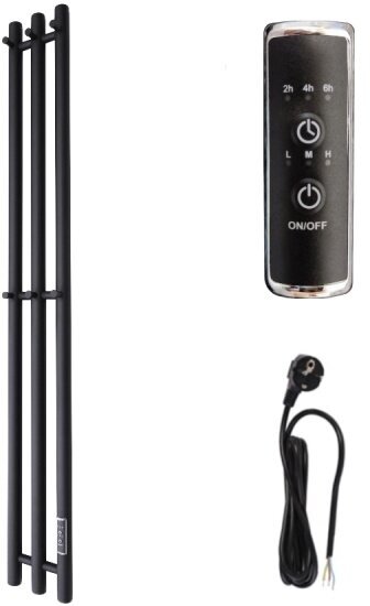 Полотенцесушитель Маргроид INARO Inaro 12012 1049 9005R 120х12 правый  скр  монтаж  СНШ  черный матовый RAL 9005    Ferrum 