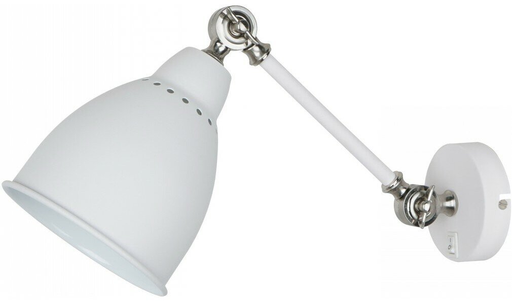 Настенное бра Arte Lamp Braccio A2054AP-1WH, E27, кол-во ламп:1шт, Белый