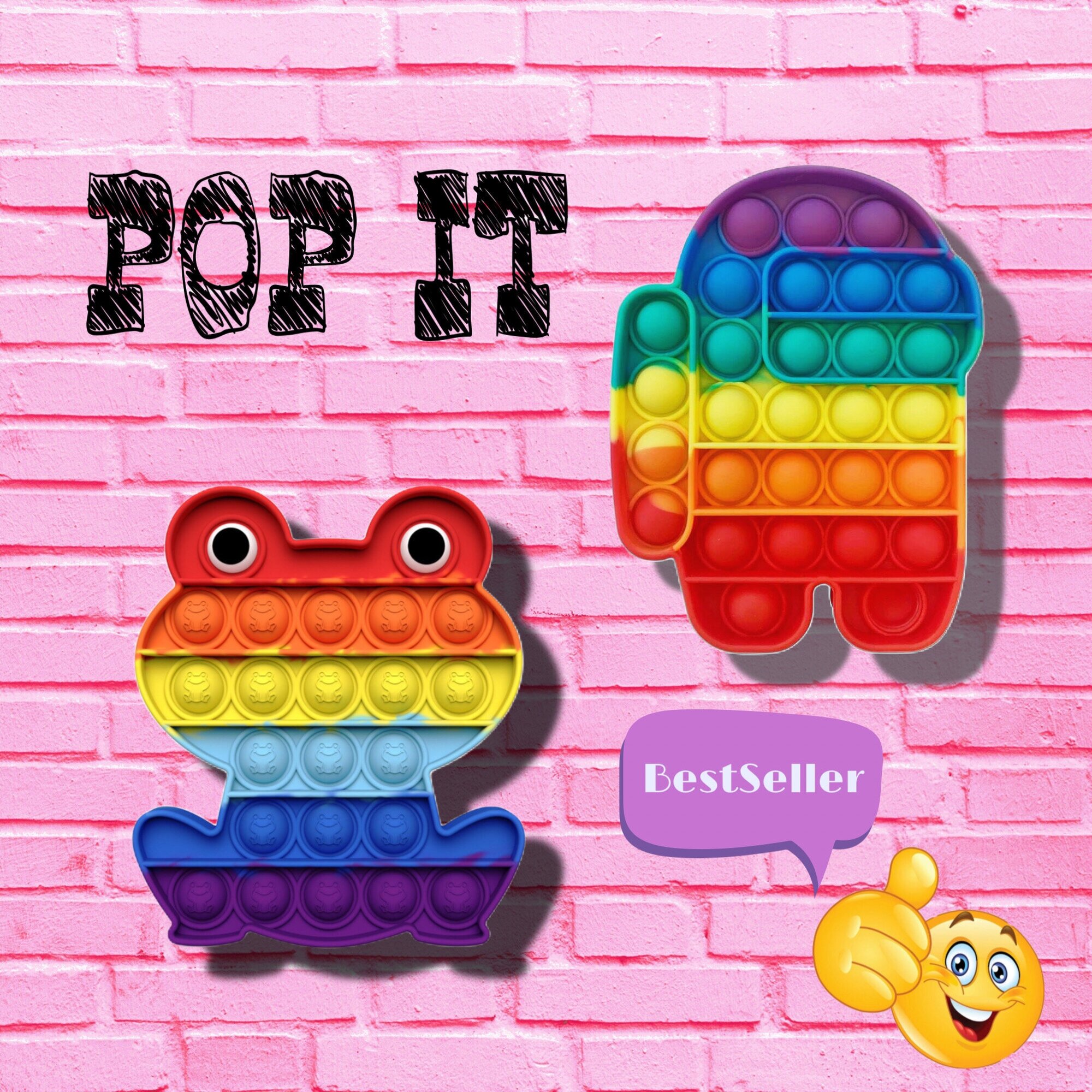 Поп Ит | Pop It | Игрушка Антистресс | Радужная лягушка