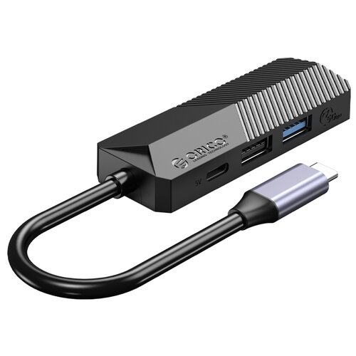 USB-концентратор ORICO MDK-4P, разъемов: 3, 11 см, черный док станция for hdd orico 6629us3 c black