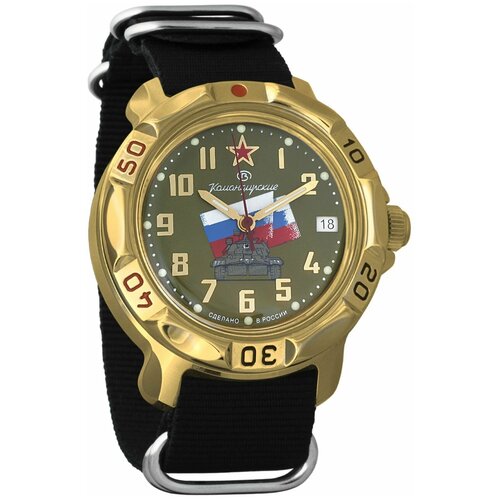 Наручные часы Восток Командирские, черный наручные часы восток командирские механические командирские 819435 orange оранжевый