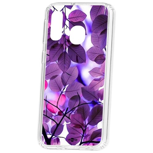 фото Чехол на samsung galaxy a40 2019 kruche print purple leaves