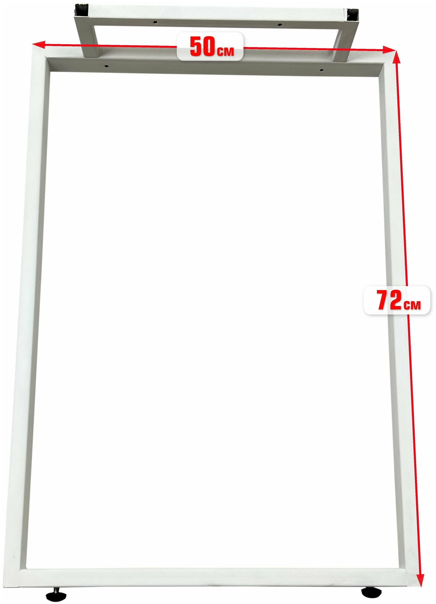 Ножка опора для стола в стиле Лофт 72х50 см, цвет белый - фотография № 12