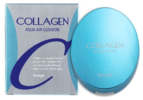 Enough тональный крем Collagen Aqua Air Cushion, SPF 50, 15 мл/21 г, оттенок: тон №21, 1 шт.