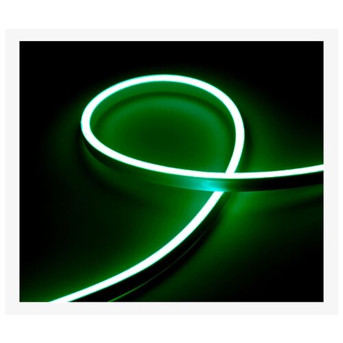Гибкий светодиодный неон SMD 2835, 120 LED, 12В, 10 Вт, 465 лм, зеленый, тонкий, 8*16 мм, 100 м