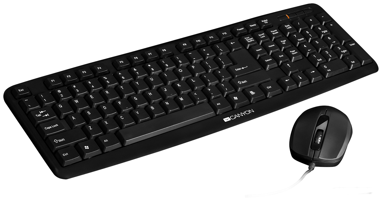 Комплект клавиатура и мышь Canyon Wired set CNE-CSET1-RU