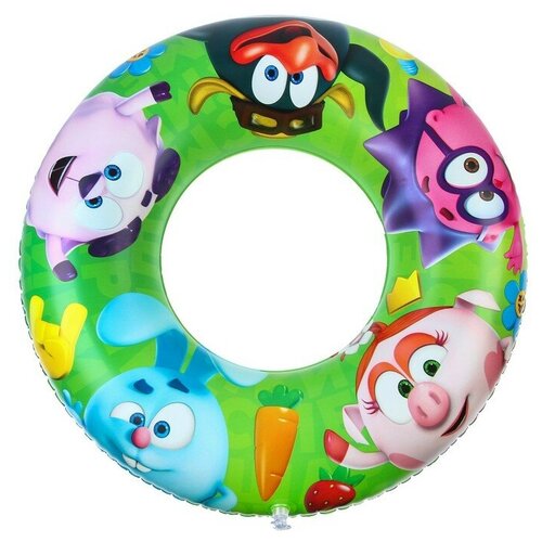 Круг надувной для плавания 55 см, детский, Смешарики круг надувной для плавания детский смешарики