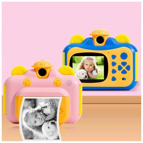 Фотоаппарат для детей ROLL OF PRINTED / Фотоаппарат с моментальной печатью для детей / розовый