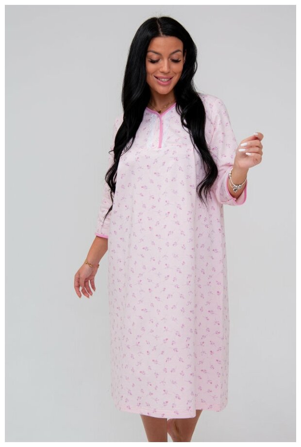 Ночная сорочка утепленная Modellini 1489/6 цвет светло-розовый, размер 48 - фотография № 8