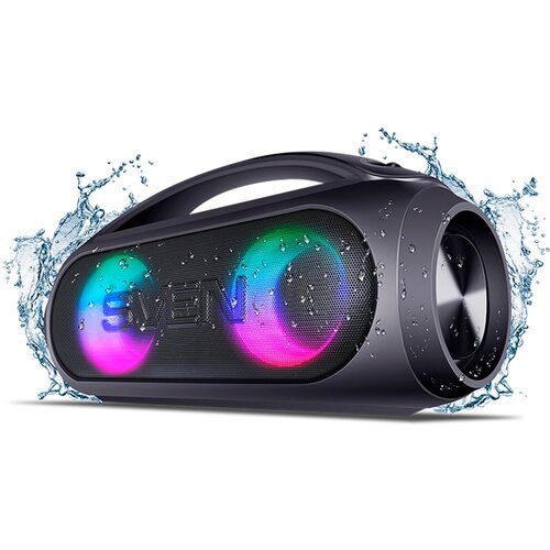 Колонка портативная Sven PS-380 40W Bluetooth FM USB защита от воды подсветка черный 714800₽