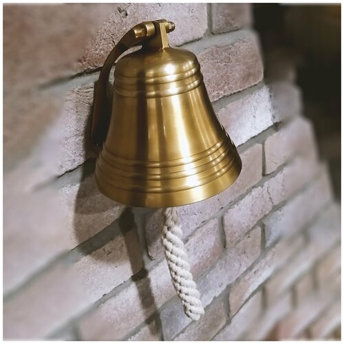 Античный корабельный колокол (рында) d 12,5 см. Крепление - кронштейн