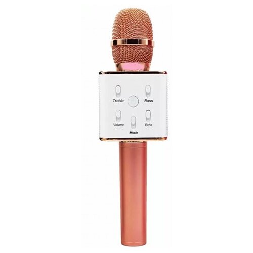 Микрофон-караоке Q7 розовое золото