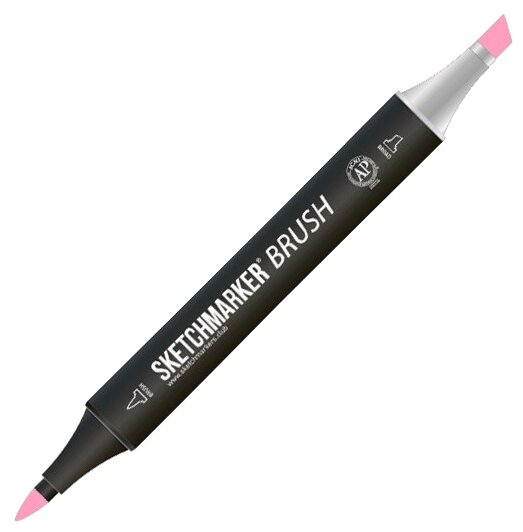 Маркер Sketchmarker Brush двухсторонний на спирт.основе цв.R43 Шербет