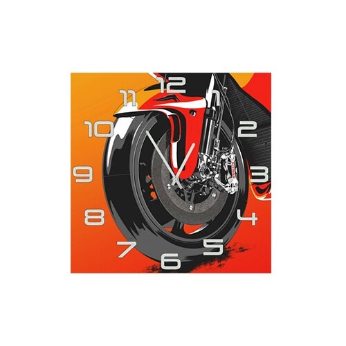 фото Часы настенные кварцевые svs 3501775 колесо мотоцикла
