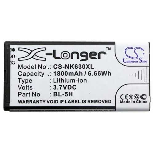 Аккумулятор Cameron Sino CS-NK630XL 1800 мАч для Nokia Lumia 630 original bl 5h 1830mah replacement battery for nokia lumia 630 38 635 636 lumia630 rm 977 rm 978 bl5h bl 5h li polymer batteries