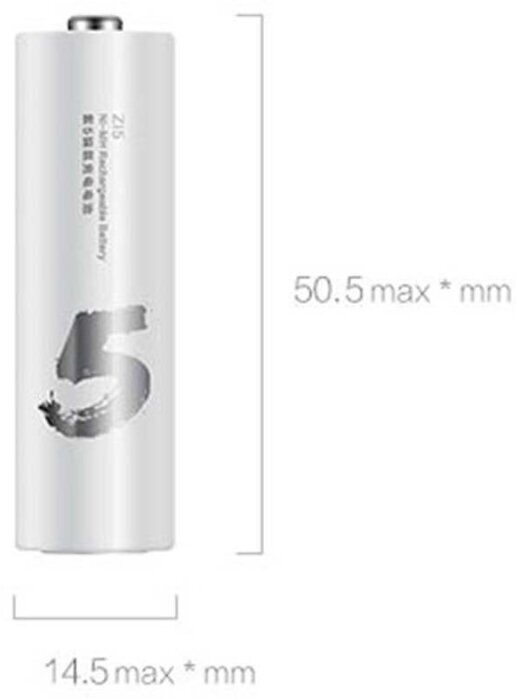 Аккумуляторные батарейки Xiaomi ZI5 Ni-MH Rechargeable Battery (HR6-AA) - фото №2