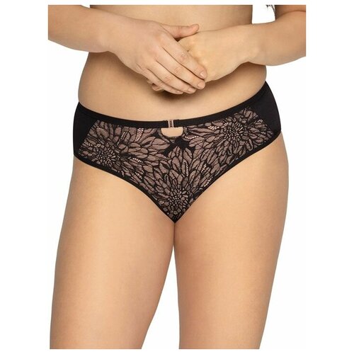 фото Сексапильные трусики-бразилиана с цветочным кружевом ava | черный | m ava lingerie