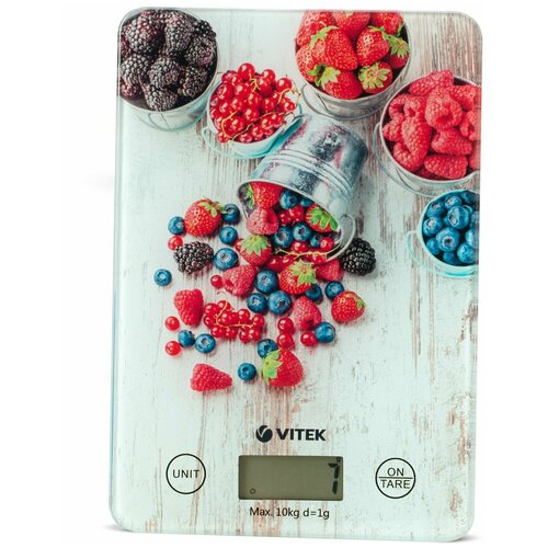 Кухонные весы Vitek VT-8031, серый, белый