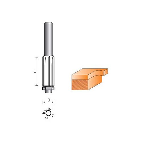 Фреза Globus 1020 z4 d19h50 (12) кромочная прямая