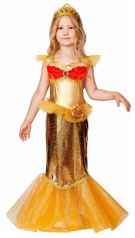 Карнавальный костюм Золотая рыбка, рост 140 см, Батик 21-15-140-72