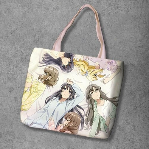 фото Сумка шоппер anime dakimakura, фактура рельефная, мультиколор