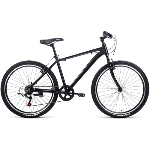 Велосипед ALTAIR AL 26 VV (26" 7 ск. рост. 19") 2022, чёрный матовый/чёрный, IBK22AL26003