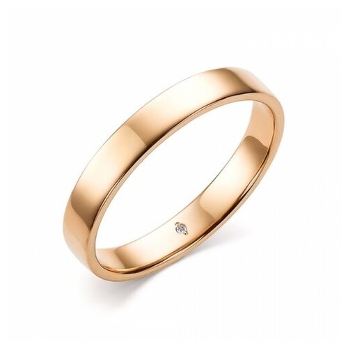 Алькор Золотое кольцо с бриллиантом 15387-100, размер 17,5