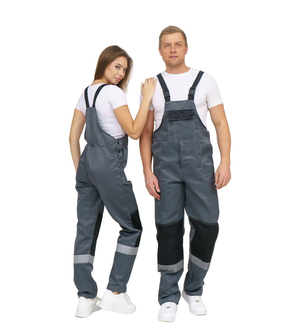 Полукомбинезон рабочий летний спецодежда серый 56-58/182-188