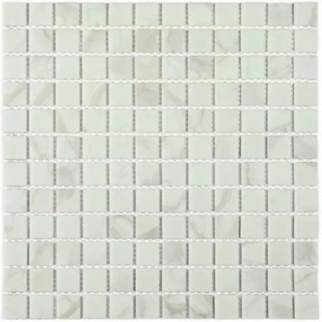 Мозаика стеклянная Mia white matt 30x30x04 матовый белый 10 штук