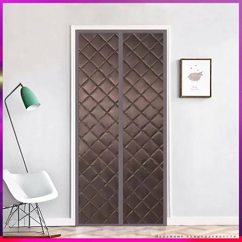 ZHUANGZI Занавеска на дверь коричневый 200 см х 80 см