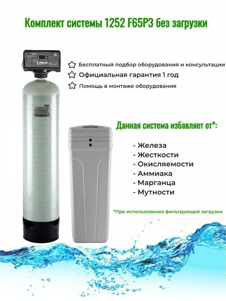Автоматический фильтр-умягчитель воды Гейзер 1252 RunXin F117Q3 1,8 м3 система очистки, умягчения и обезжелезивания воды