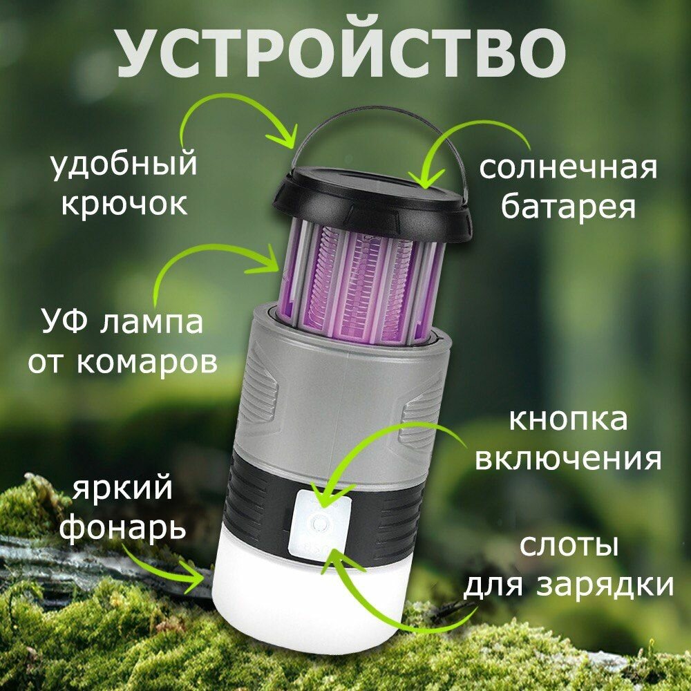 Изображение Фонарь кемпинговый антимоскитная лампа для палатки