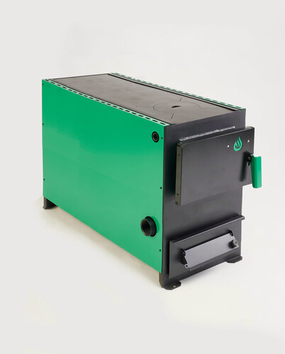 Изображение товара Котел твердотопливный Ратник КТ-200 20кВт, напольный, одноконтурный, зеленый