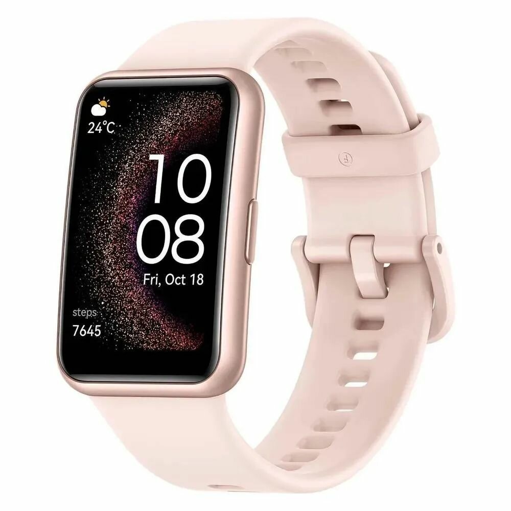 Умные часы Huawei FIT SE, AMOLED, влагозащита, Bluetooth, GPS, розовый