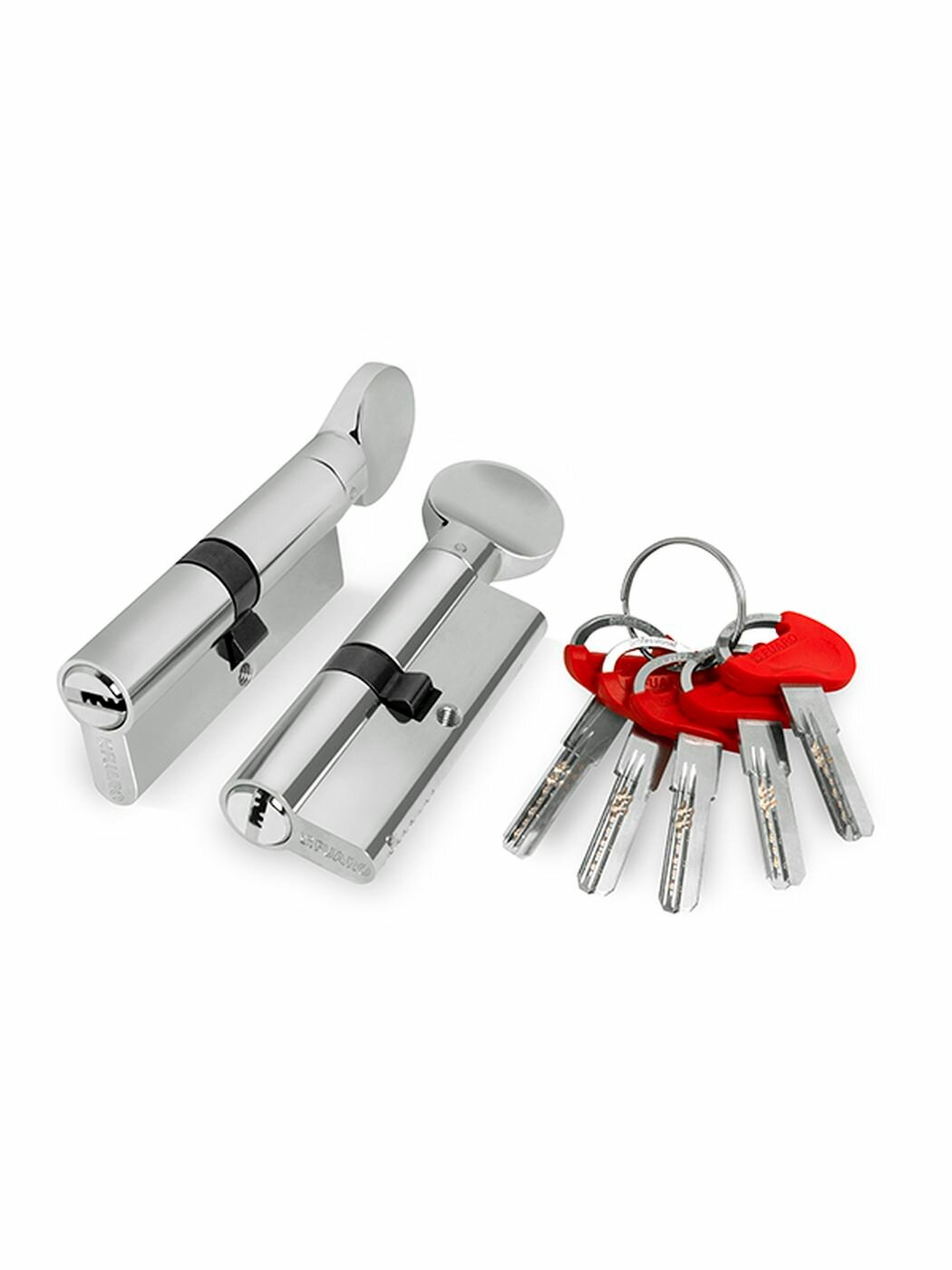 Цилиндровый механизм Fuaro D-PRO502/80 mm (35+10+35) CP хром 5 кл.