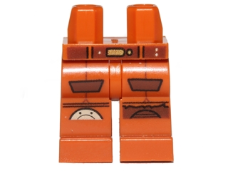 Hips and Legs with SW Small Pockets and Semi-Circle Knee Pad on Right Leg Pattern, 970c00pb0316 Dark Orange U