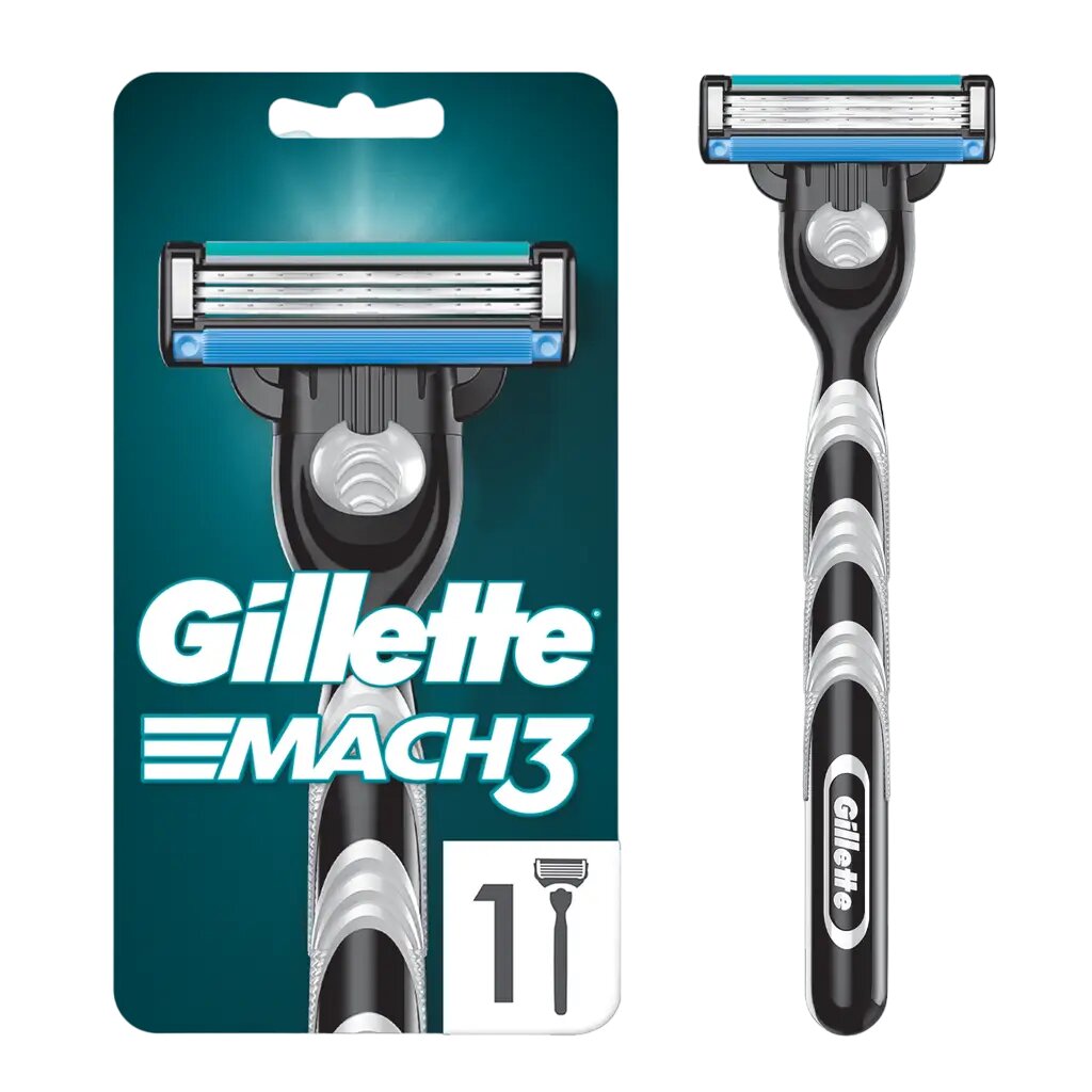 Gillette Mach 3 Бритвенный станок с 1 сменной кассетой 1 шт