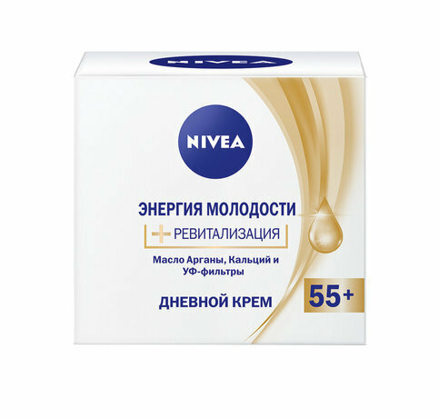 NIVEA Крем для лица дневной Антивозрастной Энергия Молодости 55+, 50 мл