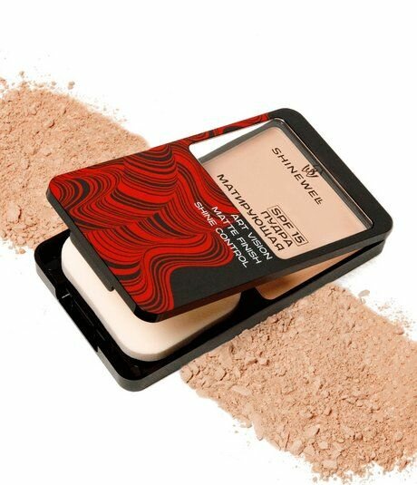 SHINEWELL Пудра Powder Art Vision SPF 15, 8 г, 03 бежевый — фото 1