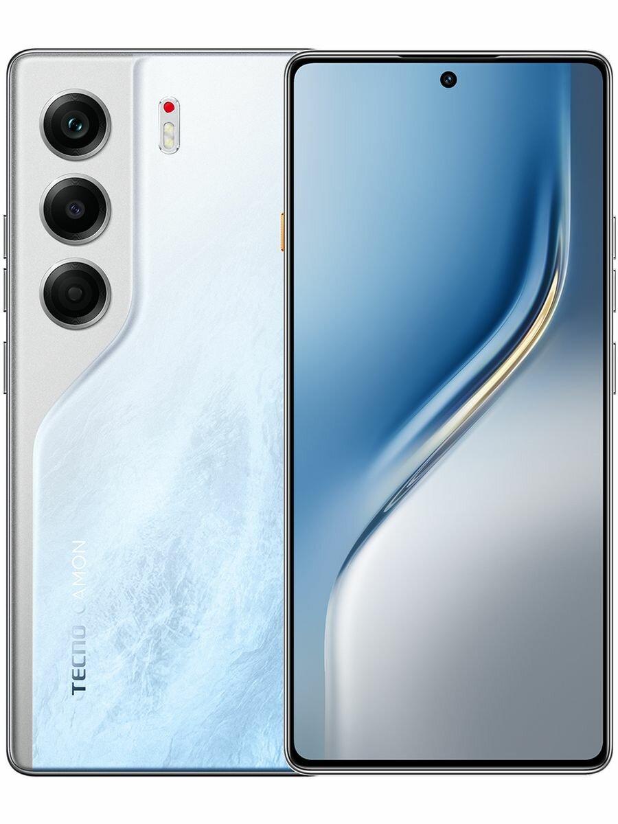 Смартфон TECNO Camon 40, 8ГБ/256ГБ, камера 50МП, AMOLED-дисплей Glacier White