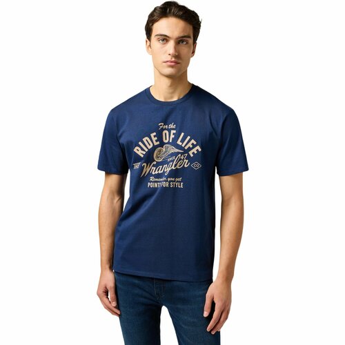 фото Футболка wrangler men americana tee, размер m, синий