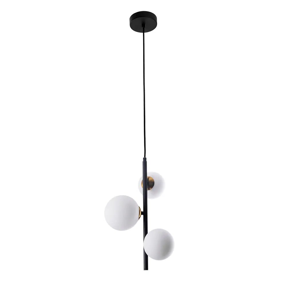Подвесная люстра Arte Lamp GEMINI A2243SP-3BK, G9, 99 Вт, металл, стекло, черный