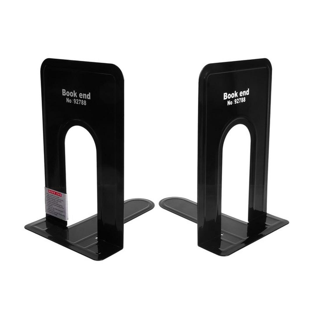 Держатель (ограничитель) подставка для книг 21х16х13 см 2 штуки металлические чёрный