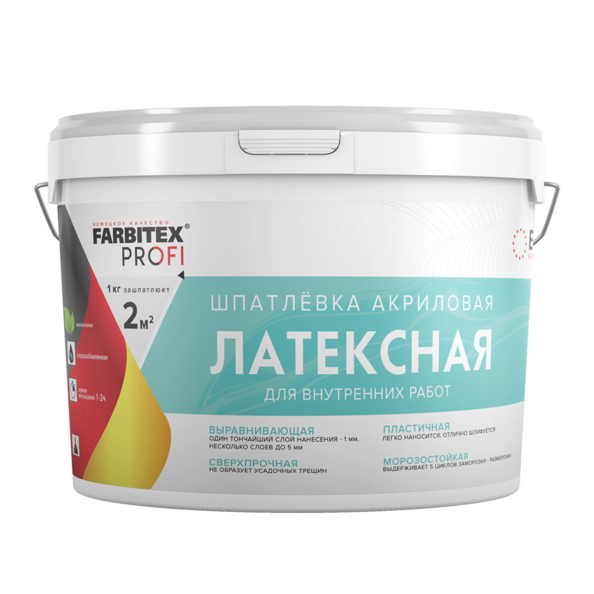 Шпатлевка латексная Farbitex Profi акриловая 16 кг пластиковое ведро