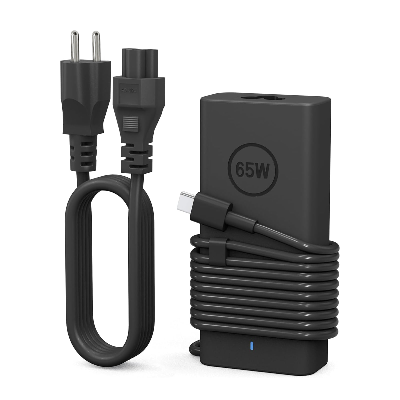 Зарядное устройство для ноутбука Dell USB-C мощностью 65 Вт - для моделей Latitude 5420/5520/7420/7430/7480/7490 и Inspiron 14/16/7620/2in1 Chromebook 3100 и XPS 13 LA65NM190