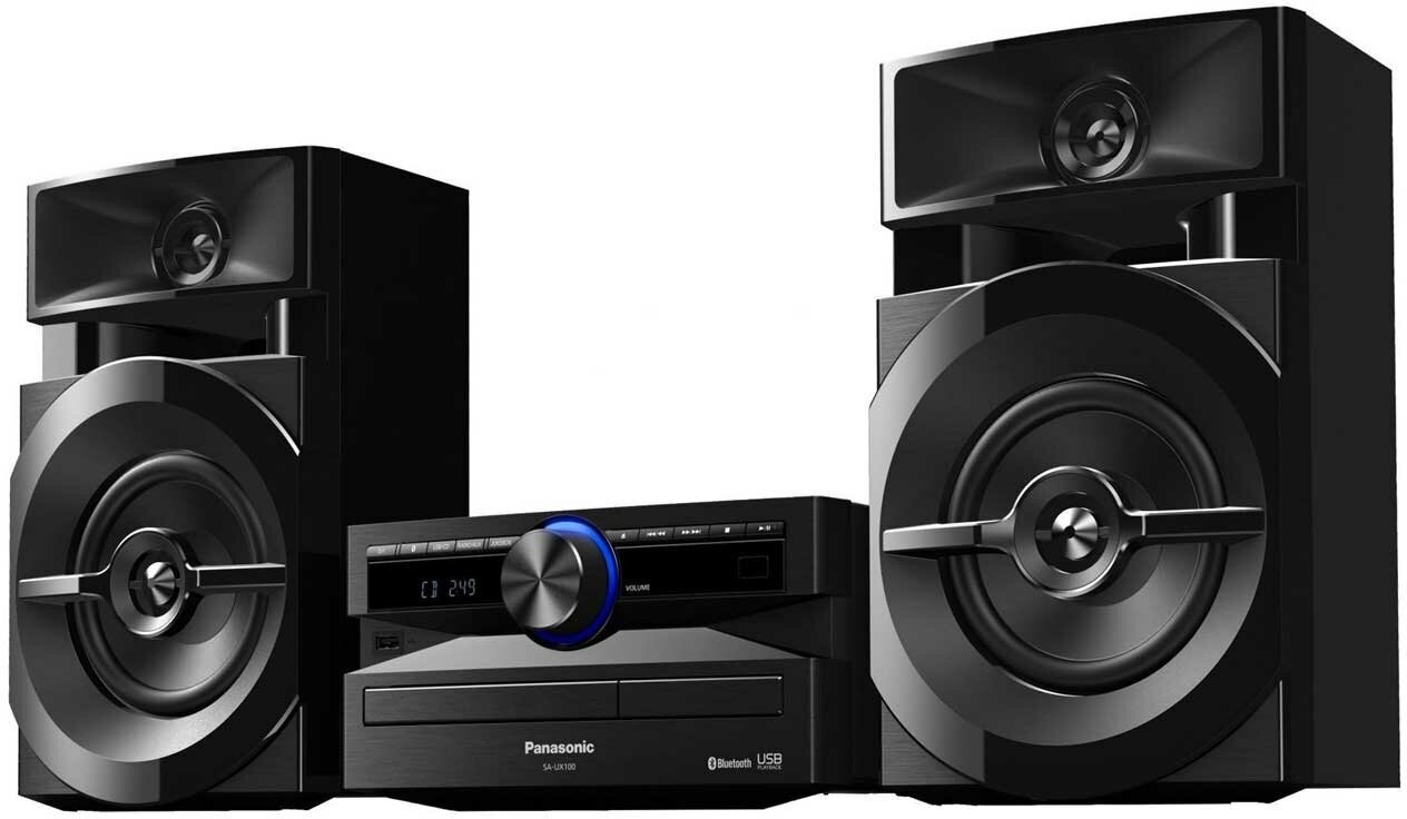 Минисистема Panasonic Sc-ux100e-k черный 300Вт CD Cdrw FM USB BT Sc-ux100e-k .