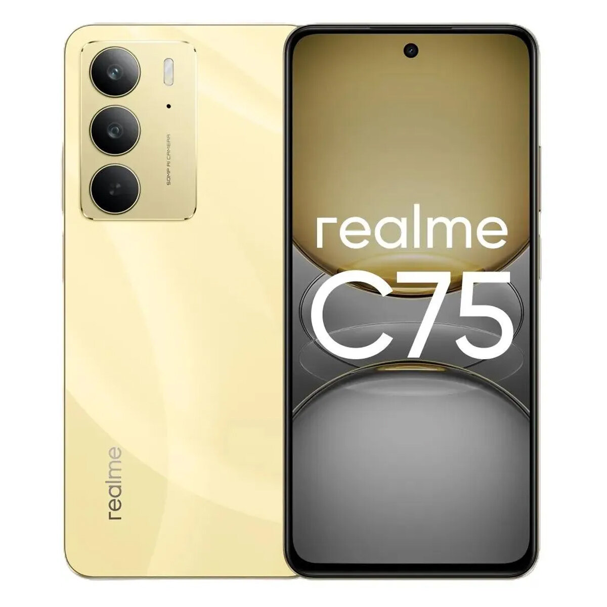 Смартфон Realme C75 4G 8/256 ГБ (РСТ), Dual nano SIM, золотой