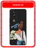 Черный матовый чехол на Honor 90 / Хонор 90 с принтом Beautiful d...