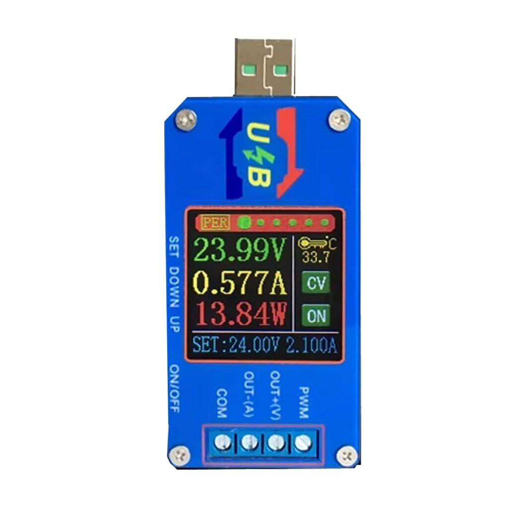 USB Регулятор Напряжения От 5 В До 12 В Вольтметр Амперметр Кулоновский Измеритель Генератор ШИМ Сигналов с Цифровым Дисплеем для Проекта DIY